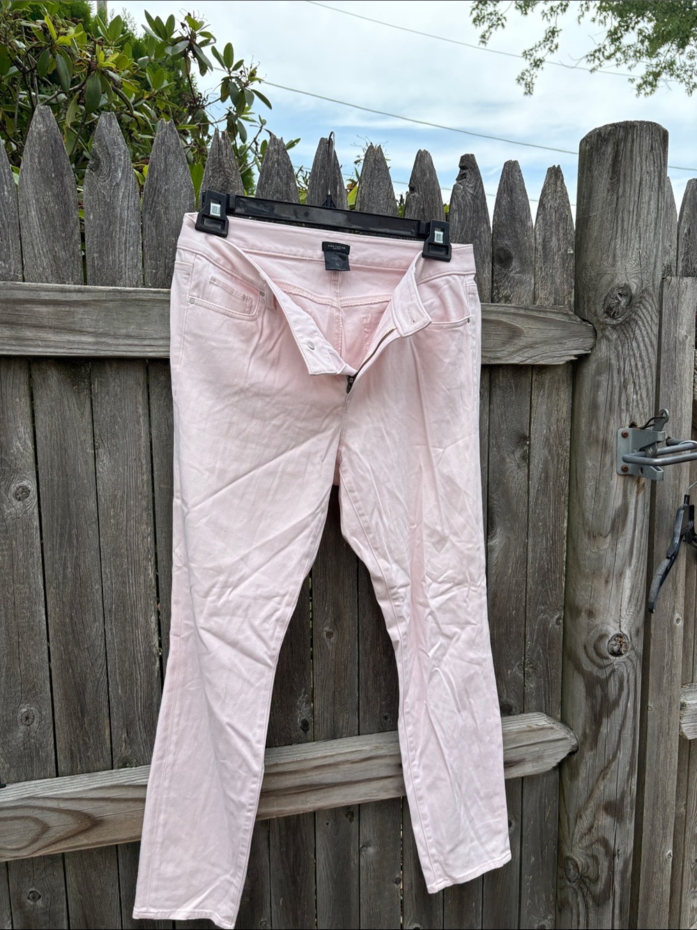 Ann Taylor Factory size 10 curved soft pink pants.